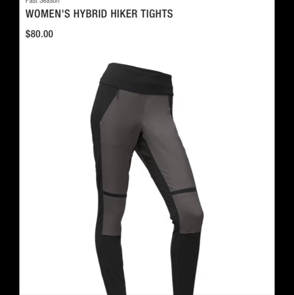 North Face Hybrid Hiker Tights/Leggings in black & grey (XS)